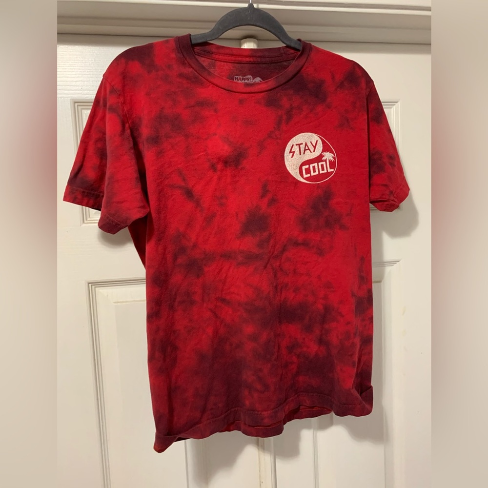 Happy Hour Tie Dye Stay Cool Ying Yang Graphic Tee